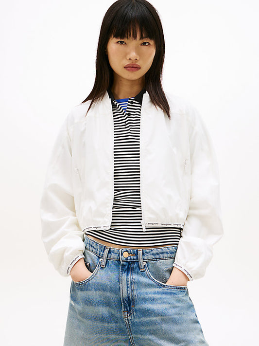 Logo Tape Water Repellent Bomber Jacket