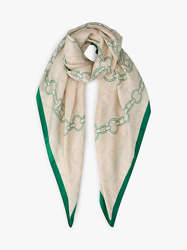 Woven Chain Pure Silk Scarf