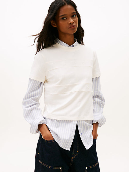 Tonal Logo Crew Neck T-Shirt