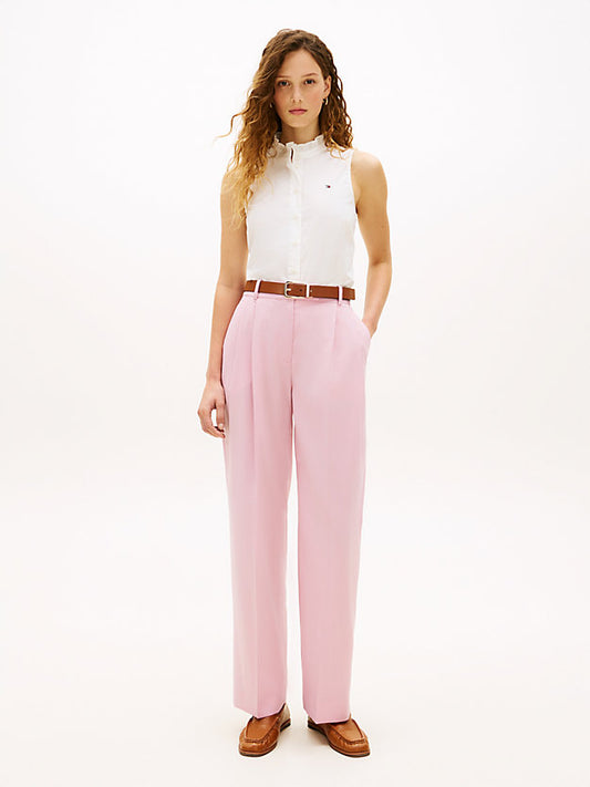 Timeless Pleated Relaxed Straight Leg Trousers
