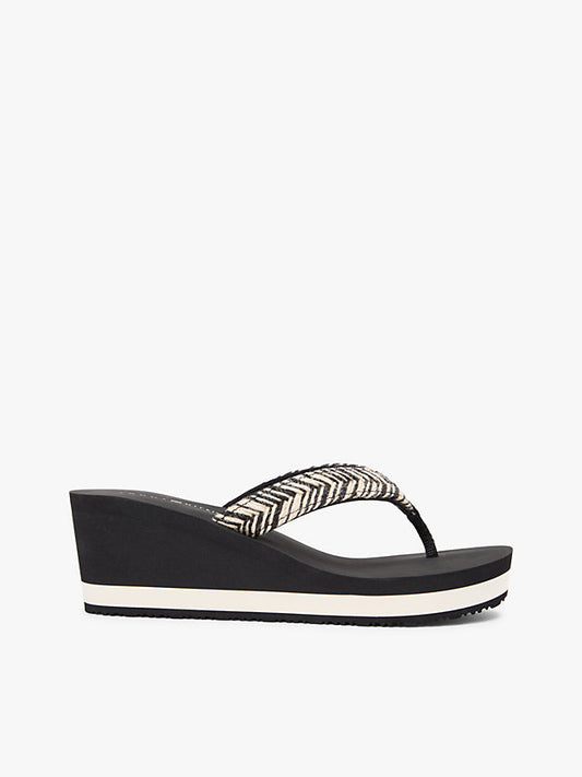 Rope Strap Wedge Flip-Flops