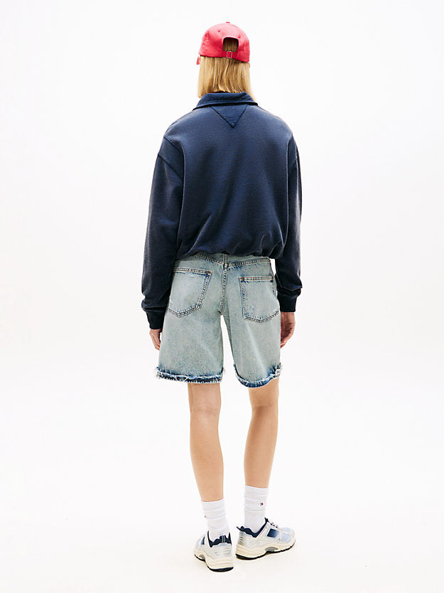 Logo Embroidery Relaxed Quarter-Zip Sweatshirt