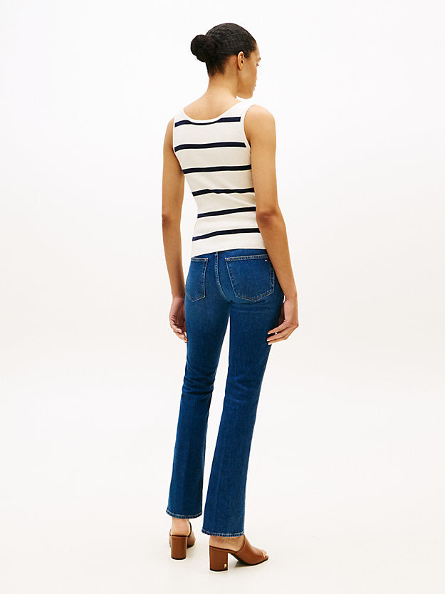 Premium Knit Embroidery Slim Tank Top