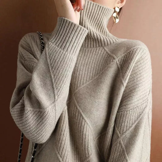 KASCHMIRROLLKRAGENPULLOVER UND STRICKJACKE