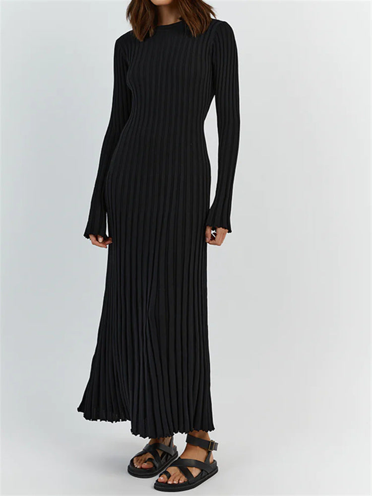 Robe Midi en Tricot à Manches pour l'Automne (Achetez-en 2, Livraison Gratuite)