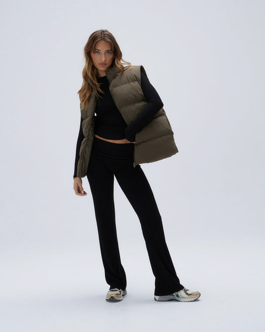 Boxy Gilet - Khaki Green