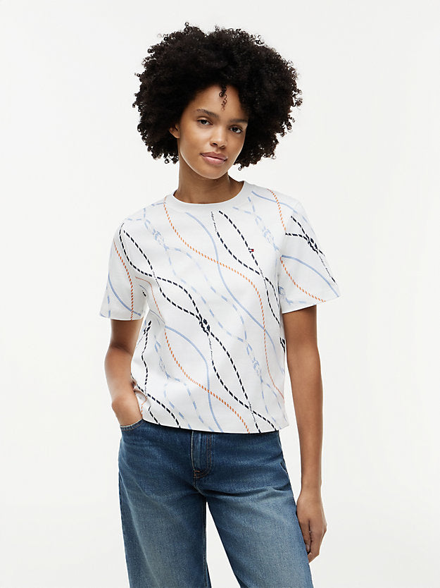 Boxy Interlock Knit T-Shirt