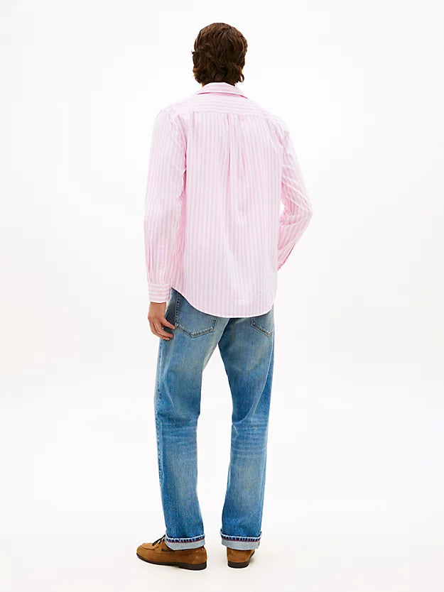 Flex Regular Fit Stripe Poplin Shirt