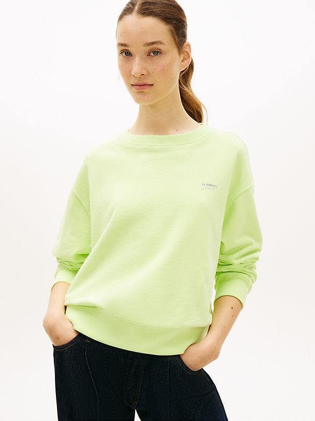 Athleisure Metallic Logo Relaxed Sweatshirt