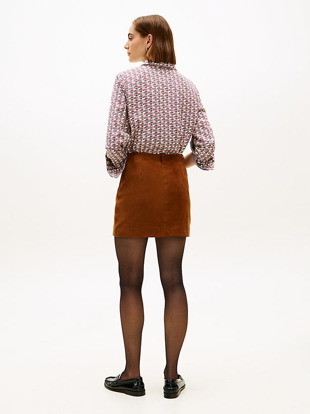 Suede Slim Mini Skirt