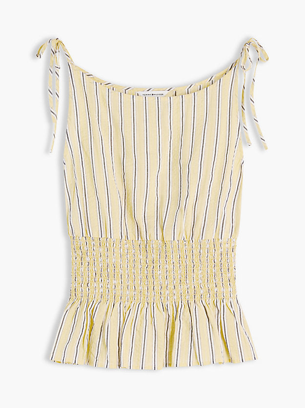 Smock Seersucker Tie Strap Top
