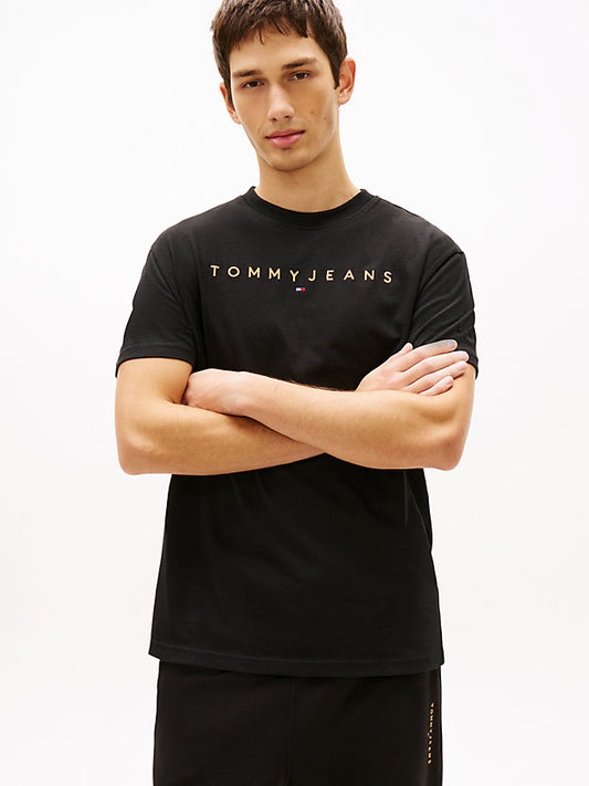 Linear Logo Embroidery Jersey T-Shirt