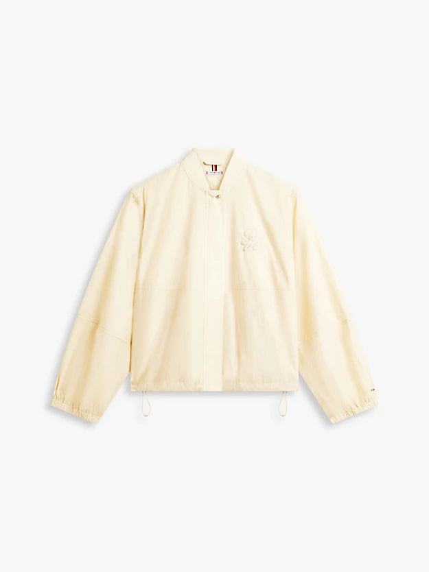 Logo Embroidery Balloon Sleeve Bomber Jacket