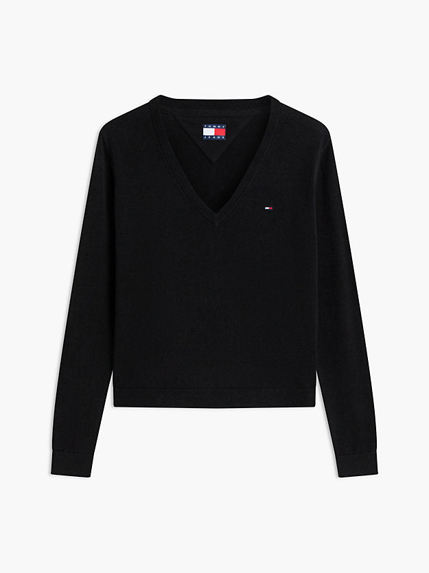 Flag Embroidery V-Neck Jumper