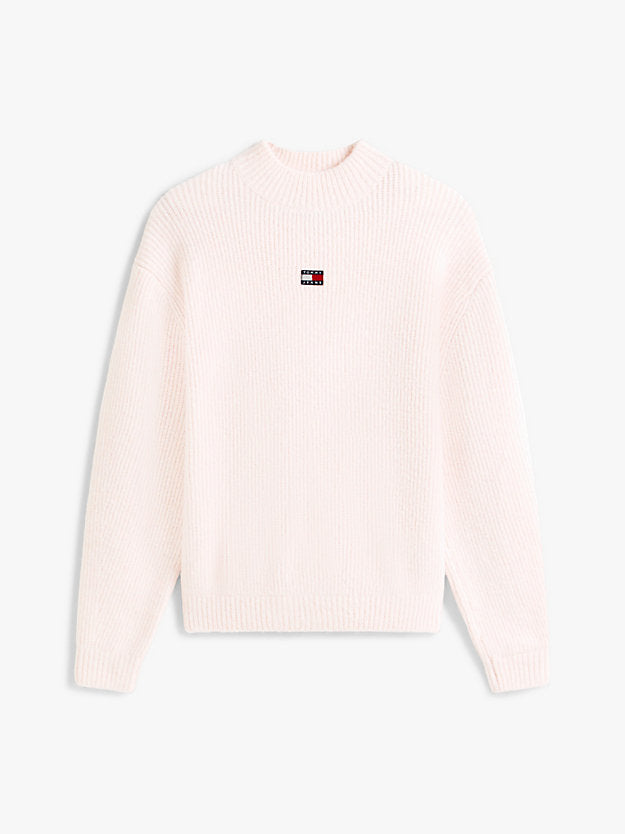 Badge Relaxed Mock Neck Jumper