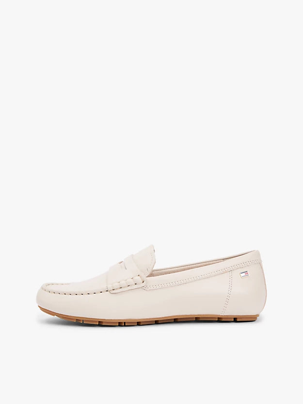 Leather Enamel Flag Driver Shoes