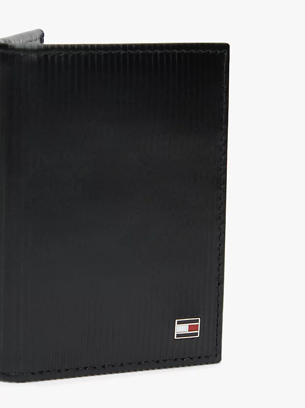 Ribbed Leather Card Wallet