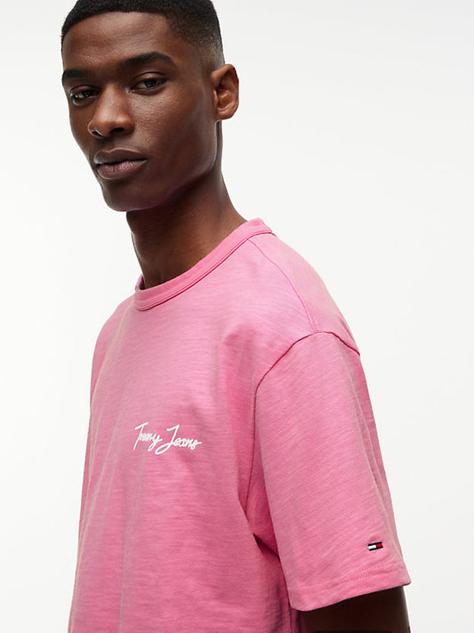 Back Graphic Textured Relaxed T-Shirt
