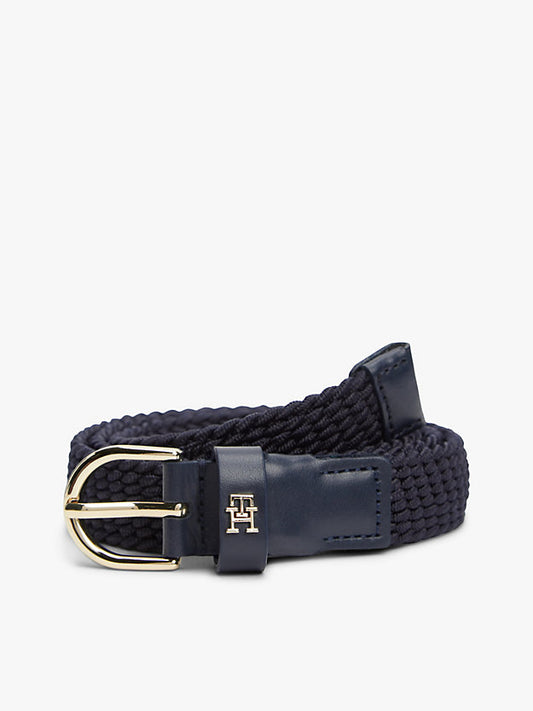 Essential Rounded Buckle Braided Elastic Belt