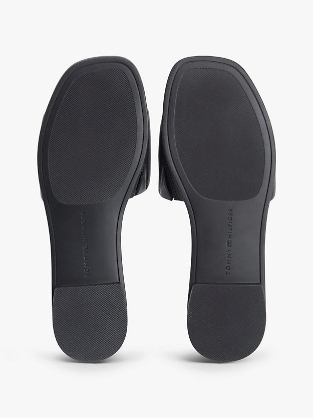 Leather Monogram Strap Mules