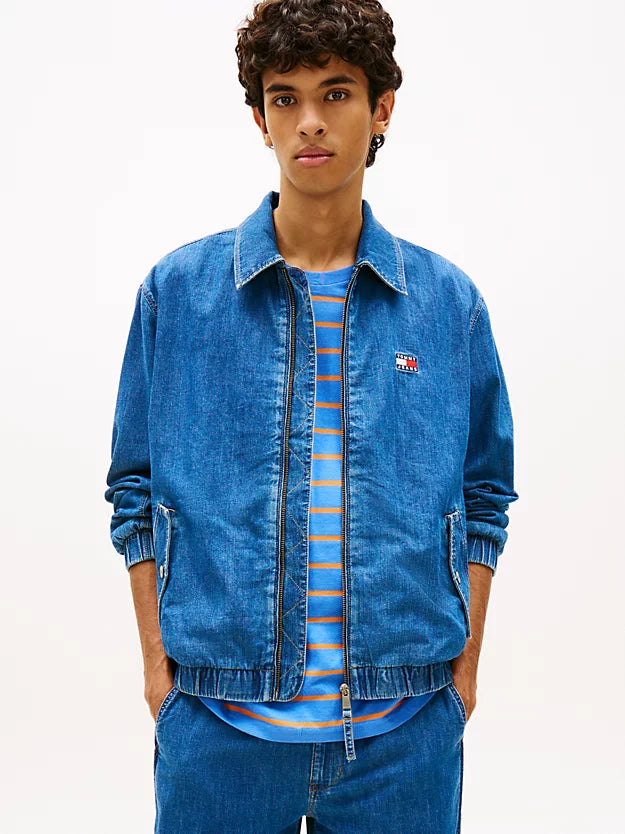 Chambray Denim Harrington Jacket