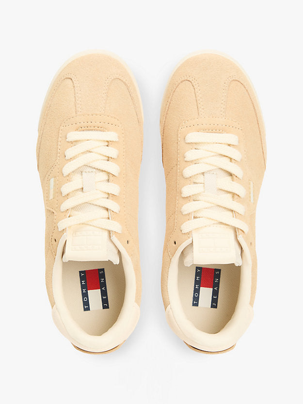 Low Profile Suede Serrated Trainers
