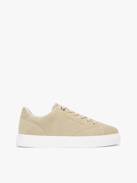 Suede Metallic Logo Cupsole Trainers