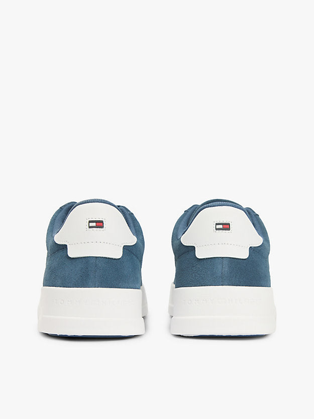 Contrast Heel Suede Court Trainers