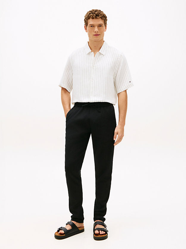 Harlem Tapered Leg Linen Blend Chinos