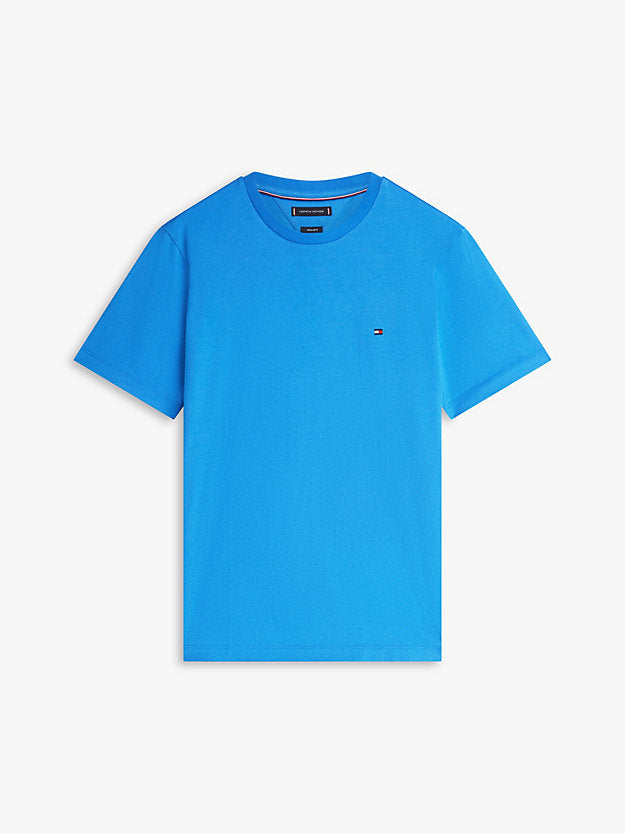 Flag Embroidery Jersey Crew Neck T-Shirt