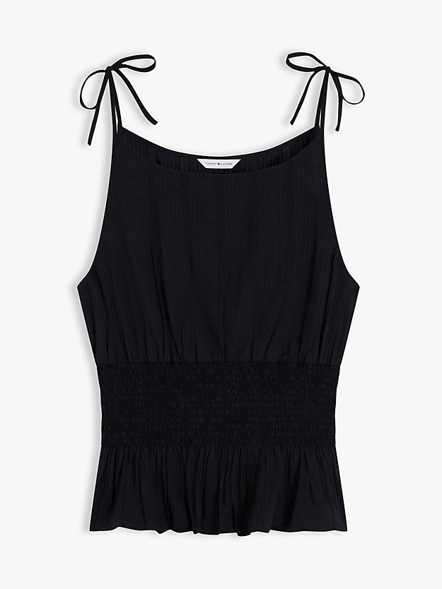 Smock Seersucker Tie Strap Top
