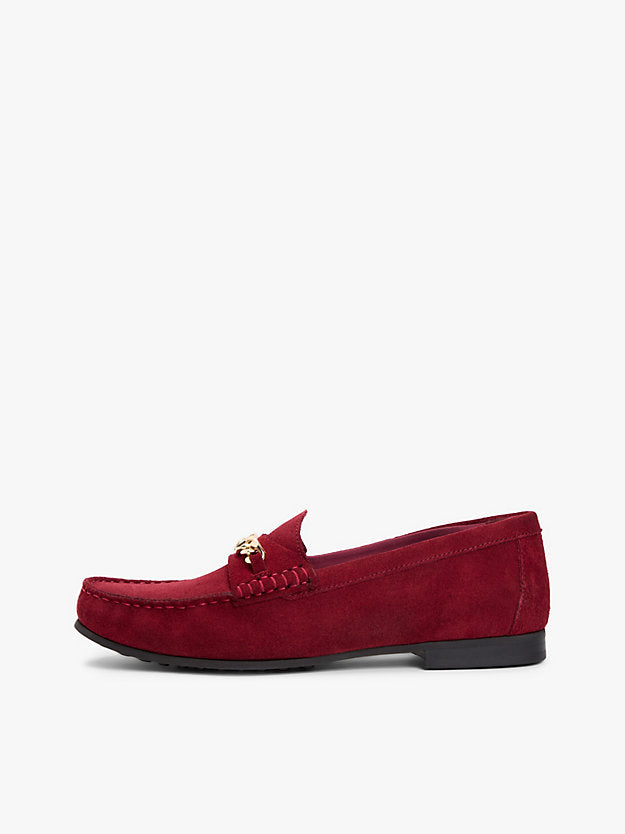 Suede Chain Penny Loafers