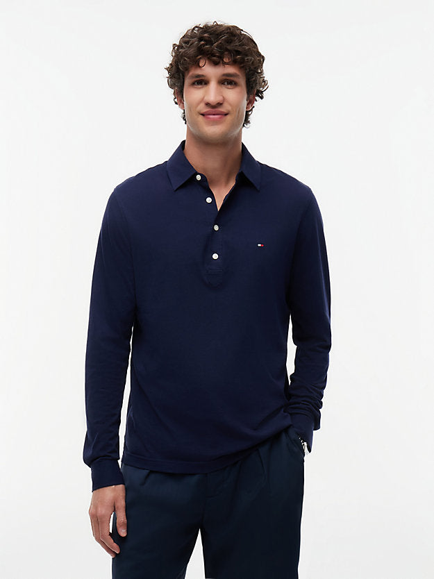 Regular Fit Lightweight Long Sleeve Polo Shirt