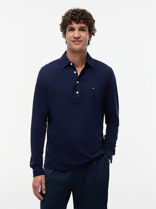 Regular Fit Lightweight Long Sleeve Polo Shirt