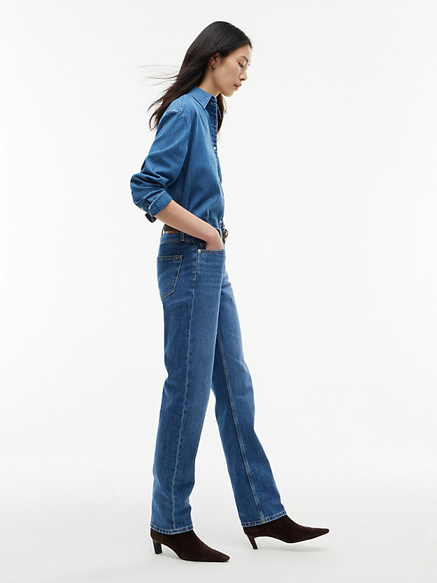 Mid Rise Classic Straight Jeans