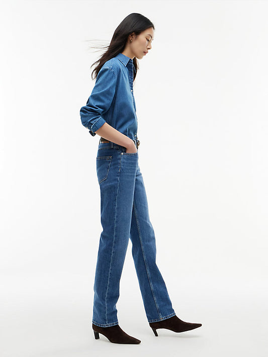 Mid Rise Classic Straight Jeans