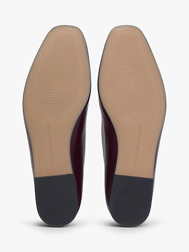 Leather T-Bar Chain Ballerinas