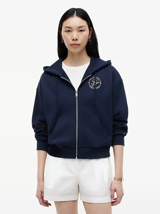 Logo Embroidery Zip-Thru Hoody