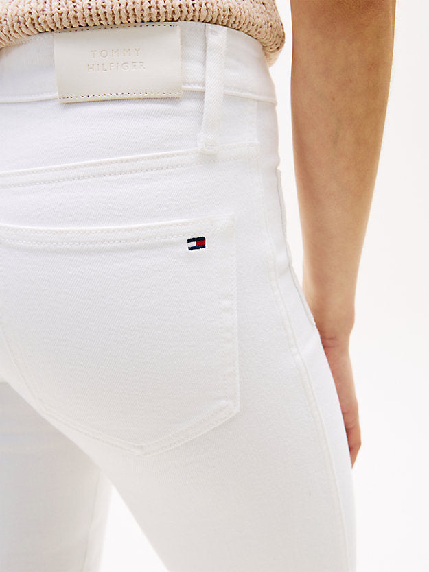 Mid Rise Bootcut White Jeans