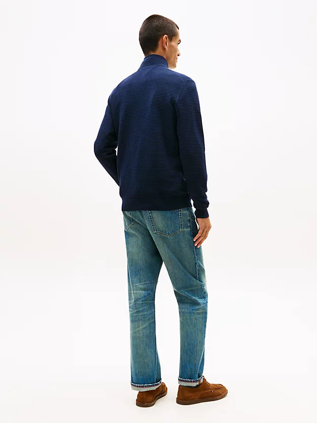 Quarter-Zip Mock Neck Jumper