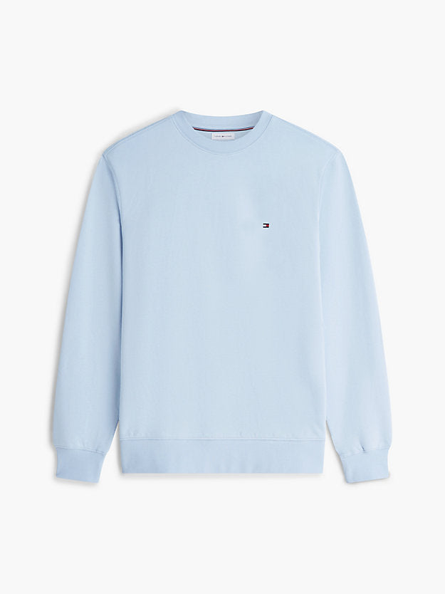 Flag Embroidery Terry Crew Neck Sweatshirt