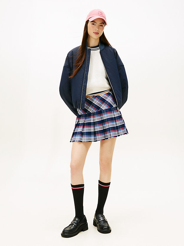 Tartan Check Pleated Mini Skirt