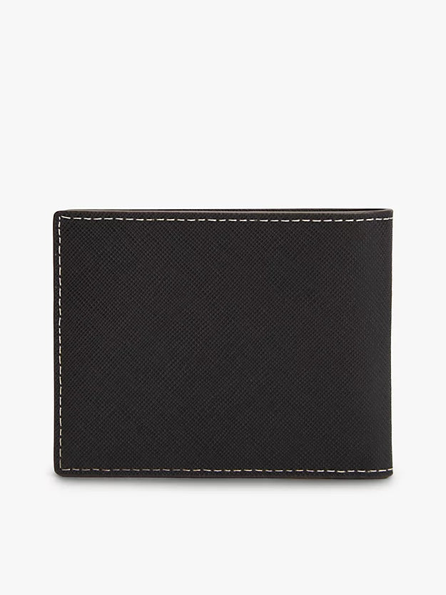 Leather Logo Bifold Credit Card Wallet