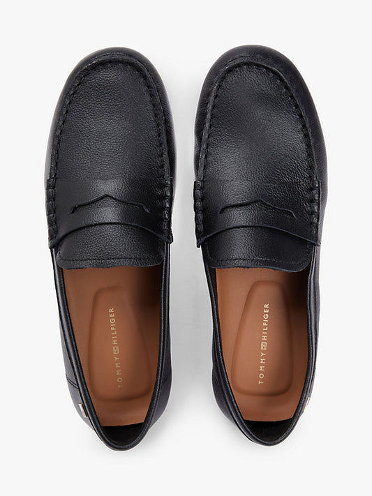 Leather Enamel Flag Driver Shoes
