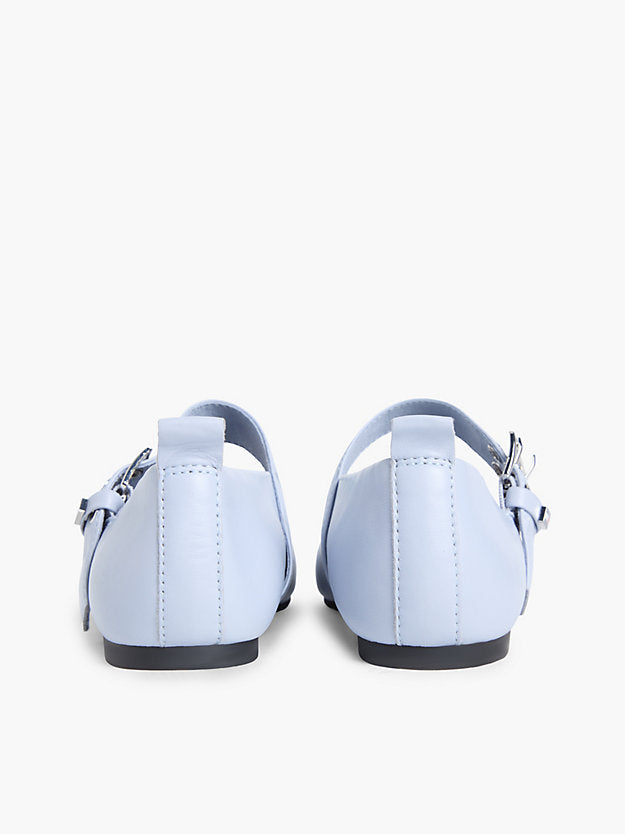 Leather Buckle Ballerinas
