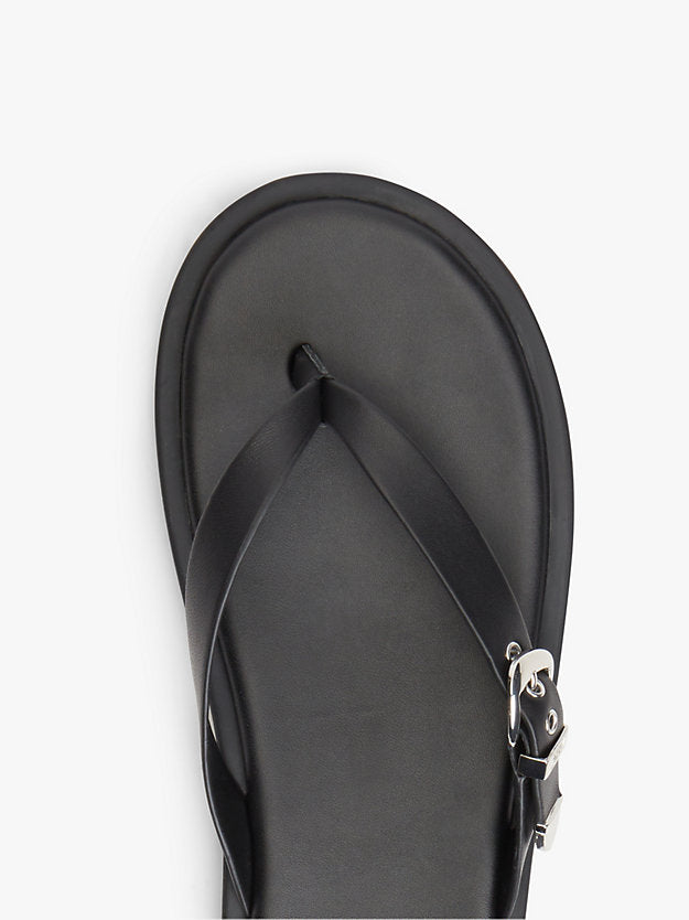 Leather Buckle Flip-Flops