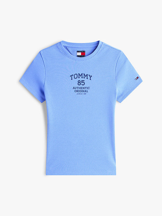 Logo Ribbed Slim T-Shirt
