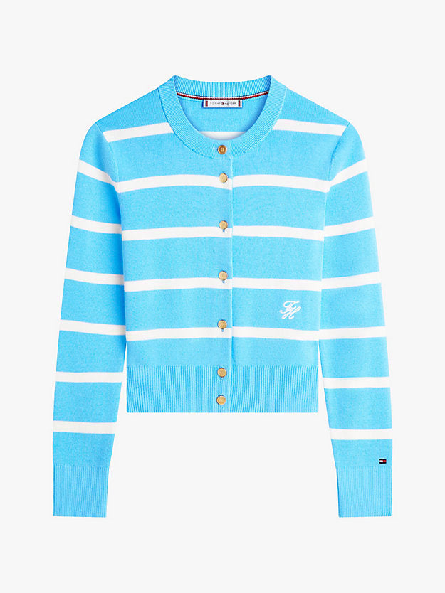 Premium Knit Gold-Tone Button Cardigan