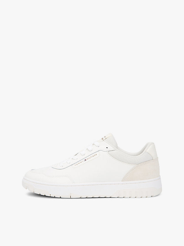 Mixed Texture Basketball Trainers WiLeather