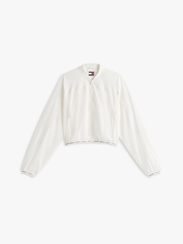 Logo Tape Water Repellent Bomber Jacket